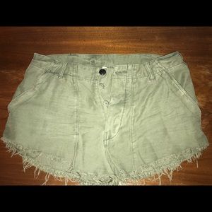 Free People army green shorts